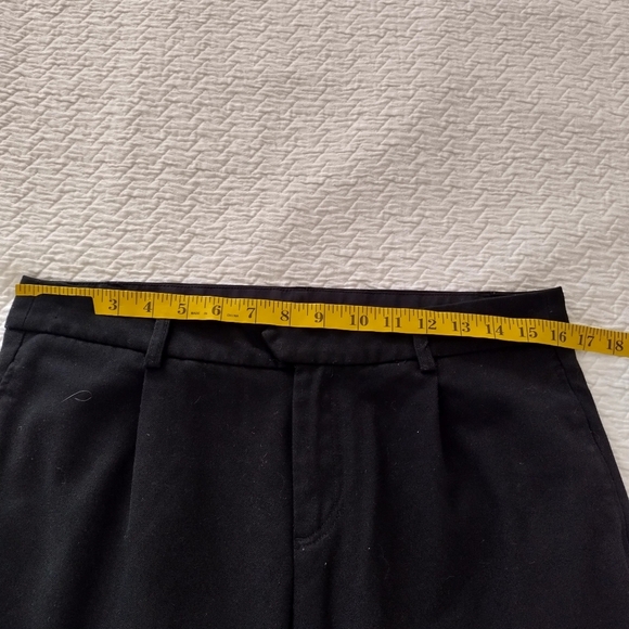 Free People Trouser Onyx Black Rolled Cuff Hem Straight Leg Sz 6 - Picture 8 of 10